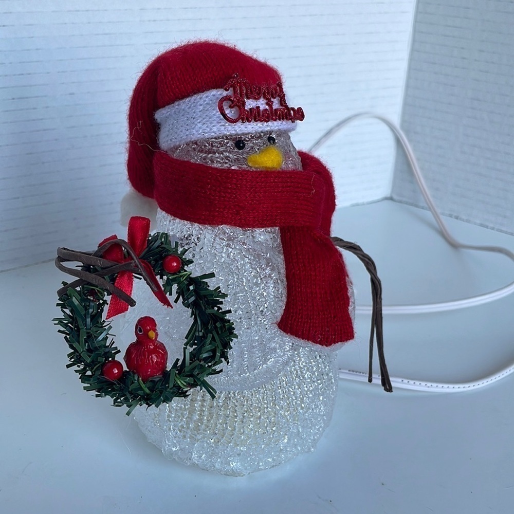 🌨️ Vintage Snowman Light - Glistening Holiday Delight!  🌨️